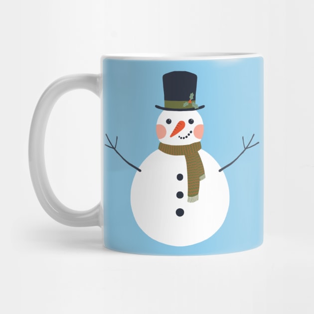 Cute snowman in a Top Hat - holiday design by Cecca Designs by Cecca